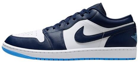 Air Jordan 1 Low Herrenschuhe (Midnight Navy/White/University Blue), Midnight Navy/White/University Blue, 8.5