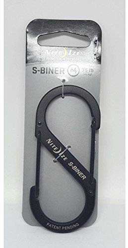 Nite Ize Moschettone S-Biner Dimensione 1 resistente - Nero, 3 Pacco Singolo