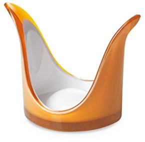 Omada Design Portabicchieri in Acrilico Bicolore, Porta Bicchieri Antivento, Lavabile in Lavastoviglie, Made in Italy, Linea Square, Giallo/Bianco