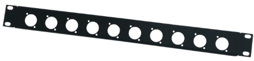 AllMetalParts 1U 19 10 XLR 'D 'Folded Rack Panel [PC]