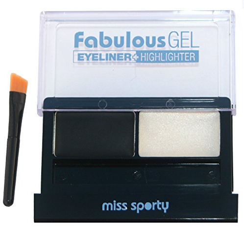 MISS SPORTY FABULOUS GEL EYELINER + HIGHLIGHTER 001 BLACK & WHITE
