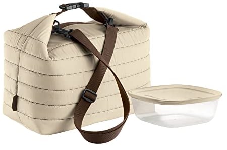 Guzzini, Grand Sac Isotherme A/Compartiment Fraicheur Handy, (Bag) 30 x 18 x h30 cm; (Container) 19,6 x 19,6 x h7 cm - 1400 cc