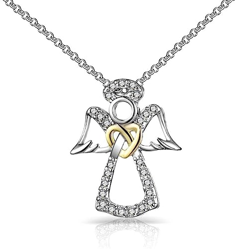 Philip Jones Guardian Angel Necklace Created with Zircondia® Crystals