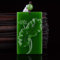 Mayanyan Natürliche Jade schnitzen Lotusblüten Spinat grün Unisex Halskette Anhänger Jade Schmuck