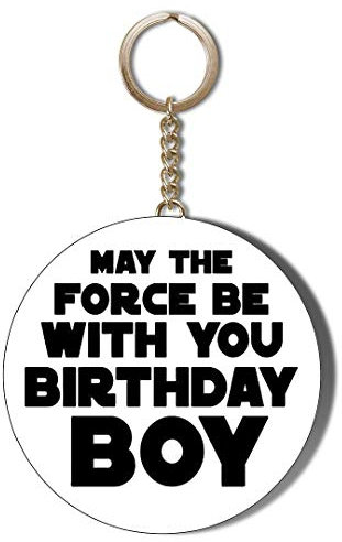Gift Insanity STARS WARS BIRTHDAY BOY WHITE 58mm Long Chain KEYRING BOTTLE OPENER