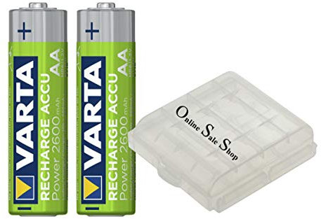2X AA Akkus 2600 mAh schnellladefähig, ohne Memoryeffekt + OSS Akkubox