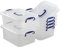 Leendines 8 Liter Clear Storage Box, Plastic Boxes with Lids Set of 6