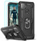 LeYi Funda para Xiaomi Redmi 10A / Redmi 9C / Redmi 9C NFC con [2-Unidades] Cristal Vidrio Templado,Armor Carcasa con 360 Anillo Soporte Hard PC y Silicona TPU Bumper Antigolpes Case, Negro