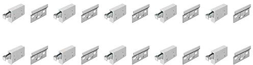 Lot de 10 supports de suspension + plaque de suspension murale de 63 mm pour armoire de cuisine et suspension murale au-dessus de la tête, capacité de charge de 150 kg