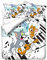NICHIYO Tom and Jerry Bettwäsche-Set – Bettbezug und Kissenbezug, Mikrofaser, 3D-Digitaldruck, dreiteilige Bettwäsche (22, Einzelbett 135 x 200 cm)