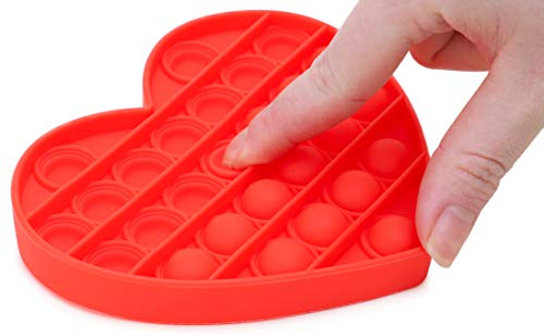 Toyland® Push Bubble Pop Bubble Sensorisches Zappelspielzeug (rotes Herz)