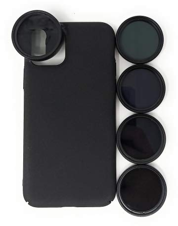 System-S ND Filter 37 mm Set Neutraldichtefilter Graufilter mit Hülle für iPhone 11
