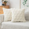 MIULEE Kissenbezüge 2er Set Wolle Sofakissen Sanft Dekokissen Weich Kissenbezug Couchkissen Dekorativ Zierkissenbezug für Sofa Wohnzimmer Schlafzimmer klassischer Style Milchweiß50x50cm