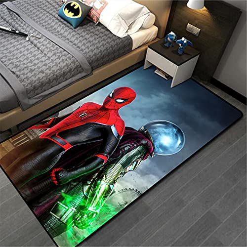 KIKCY Avengers Surprise Superheld Fußmatte Teppich Captain America Spiderman Teppich Boden Schlafzimmer Fußmatte Anti-Rutsch-Matte Cartoon Geschenk (120 x 160 cm, 14)