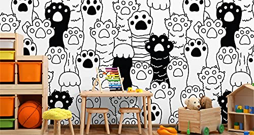 Muralo Vlies Fototapete 416x254 Kinder Katzenpfoten Tiere Moderne Tapete Kinderzimmer Schlafzimmer Wandbilder Wandtapete Wandtattoo XXL Br. 416 cm x Hö. 254 cm