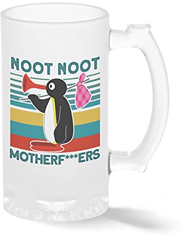 Noot Noot Funny Pingu Meme Motherf Classic Transparent Bierkrug Stein 500ml