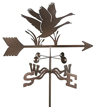 YHNJKS Toit d'oie girouette girouette Silhouette en Acier Inoxydable indicateur de Direction du Vent girouette Support en métal extérieur girouette Jardin décoration de la Cour