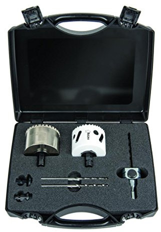 coffret - 2 scies cloches clic diamant et bi-métal + arbre 6 pans