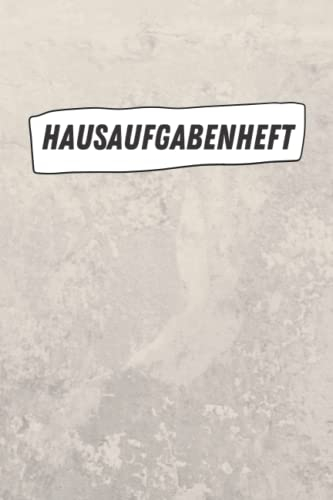 Hausaufgabenheft: Beiges Hausaufgabenheft modern und schlicht