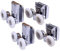 YUANQIAN Lot de 4 rouleaux de rechange pour porte de douche ultra silencieux en verre pour porte coulissante (φ23 mm, option D)