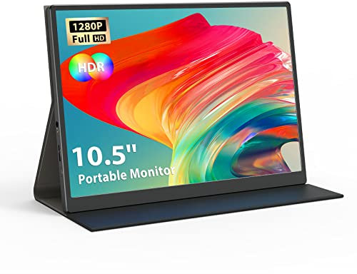 Eyoyo Portable Monitor, 10.5 inch 1920x1280 HDR Small Monitor 100% SRGB IPS Display, External USB C Monitor Second Screen for Laptop, PC, PS4, Xbox, Mobiles