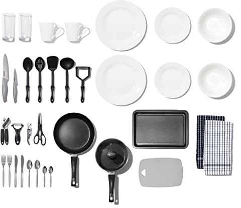 Sabichi Premium 35 Piece Kitchen Set - Stainless Steel Pots and Pans Set, Non-Stick Pan Set, Knife Set with Block, and More - Essential Cookware and Gadgets for Every Home
