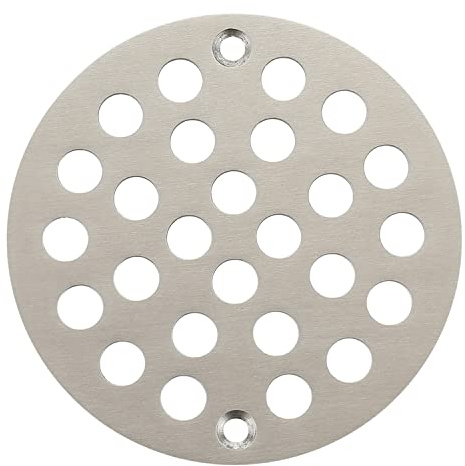 Runder 10,2 cm Bodenablauf Abdeckung Ersatz Duschabtropfgitter mit Schrauben (gebürstetes Nickel)