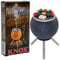 Seiffener Volkskunst | Räucherofen Grillofen | Räucherfigur 10 cm | Grill + Räucherkerzen BBQ | Räuchergrill Veggie | anthrazit + Knox