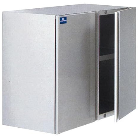 Armoire Murale Inox avec Porte Battante et Étagère Intermédiaire - Profondeur 400 mm - Virtus