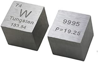 NEZIH 10Mm Wolfram Element Block - 99,95% Wolfram Würfel Metall Geschenk Seltenes Metall, Hand Made