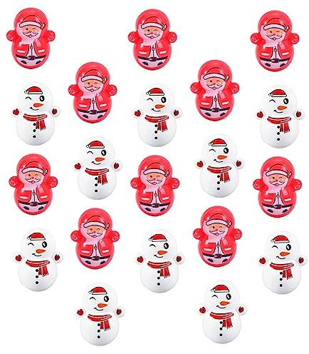 ABOOFAN 60st Becher Tumbler-Spielzeug Tanzendes Weihnachtsmann-Spielzeug Miniatur-weihnachtsmannfiguren Aus Harz Maskottchen Auto Ornament Strumpffüller Kind Ornamente Schreibtisch Plastik