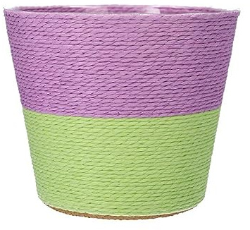 INNA-Glas Blumenkorb NERIONKO Duo, lila-grün, 16 cm, Ø 19 cm | Pflanzkorb/Deko Topf