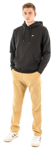 Tommy Jeans Tjm Reg S Flag Hoodie Dm0Dm20742, Felpa con Cappuccio, Uomo, Nero (Black), S