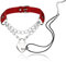 MILAKOO Schloss und Schlüssel Choker Vorhängeschloss Halskette PU Leder Punk Choker Herz Charm Verstellbare Kragen Halskette für Frauen