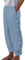 Stoffhose Damen Elegant,Leinenhose Damen Sommer,Leinen Capris für Frauen Elastische Taille Kordelzug Capri-Hosen mit Taschen Solid Side Button Casual Sommer Cropped Pants,blau,XL