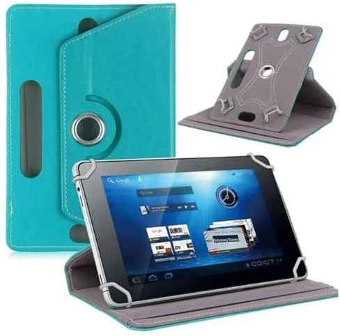 Ytaland Custodia Universale per Blackview/Teclast/Sgin Tablet 10 Pollici - Cover in Pelle PU per Tab70 WiFi/Tab80/Tab30/T40HD/T45HD (Blu)