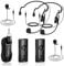 KIMAFUN 2.4G Drahtloses Headset und Lavalier Mikrofon für 2 Personen, Kabelloses Ansteckmikrofon Wireless für Verstärkung, Unterricht, Meetings, Interviews, Reden, Seminare, G70(2TX+1RX)