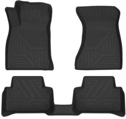 YFBH Autofußpolster Schwarzer Teppich, Antirutschmatte, rutschfeste Autofußmatte, Autofußmatten Für Audi A4 B9 Für Allroad 2017 2018 2019 2020-2022 S4 rutschfeste Fußmatten(Farbe 2)