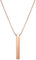 JJDreams Long Pendant Necklaces for Women and Men Adjustable Necklace Square Necklace Bar Pendant Necklace,Rose Gold