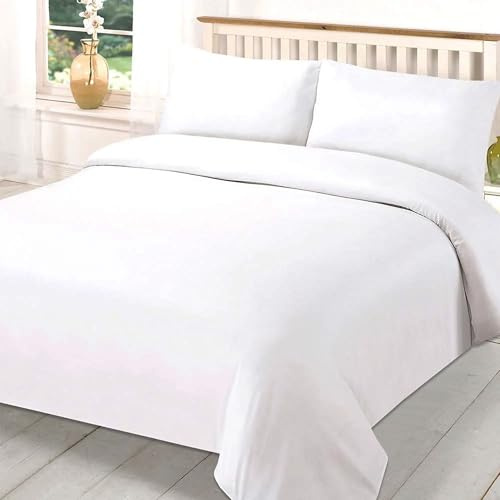 EverSoft Bedding 3PCS 100% Egyptian Cotton King Duvet Cover 400 Thread Count Kingsize Duvet Cover Sets with 2x Pillowcase King Size Duvet Cover Sets