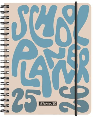 BRUNNEN Schülerkalender (2025/2026) Bubble Planner, 2 Seiten = 1 Woche, A6, 208 Seiten, PP-Umschlag, mehrfarbig