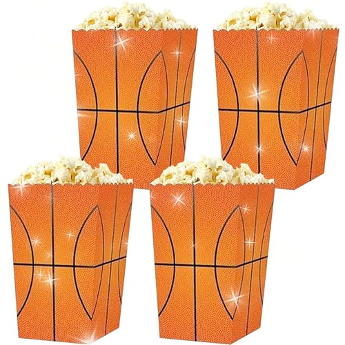 LaVenty 12PCS Football Basketball Party Bag Party Favours Popcorn Boxes