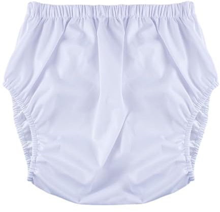YsXoWiui Pañal para Adultos, Impermeable, Reutilizable, Lavable, a Prueba de Fugas, Silencioso, Elegante, para Mujeres Y Hombres, Ropa Interior Protectora, Blanco, S