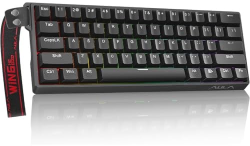 TZMRIT x Aula WIN60 HE, Clavier de jeu mécanique à 60 % avec câble, interrupteur magnétique échangeable à chaud, mode action-arrêt rapide, taux de réglage 8000 Hz, RVB petit