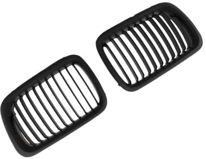 Stoßstangen-Netzgrill Für E36 Für 3er 1997-1999 Auto Frontstoßstange Racing Grille Single Slat Nierengrill(Matte Black)