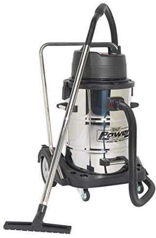 Sealey Pc477 Industrial Wet & Dry Vacuum Cleaner 77Ltr Stainless Drum 2400W/230V