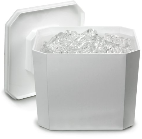 drinkstuff Octagonal Ice Bucket White 4.5ltr | Plastic Ice Bucket