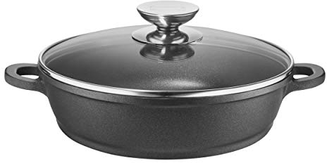 Berndes Vario Click Induction Servierpfanne, Aluguss, Schwarz, 28 centimeters