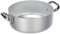 Pentole Agnelli ALMA10622 Sartenes de aluminio profesional de 3 mm, cacerola baja con 2 asas, 3.4 L