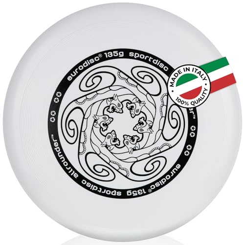 eurodisc 135g Ultimate Sportfrisbee - Trainings- & Freizeit-Disc mit Stabiler Aerodynamik und präziser Flugkontrolle - Weiß